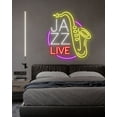 thumbnail image 3 of Handmadetneonsign Jazz Live Neon Sign,Custom Bar Name Neon Sign,Neon Bar Sign,Flex Led Light, 3 of 5