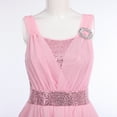 thumbnail image 3 of IBTOM CASTLE Women Sleeveless Sequin Elegant Lyrical Dance Long Dress Ballet Flowy Chiffon Mesh Tulle Skirt Dance Wear L Pink, 3 of 8