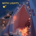 thumbnail image 4 of Carpa tipo tipi RONGFA para niños con alfombrilla, luces en forma de estrella y funda de transporte, 4 of 7