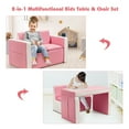 thumbnail image 6 of Gymax Multi-functional Kids Sofa Table Chair Set 2 Seat Couch Furniture W/Storage Box, 6 of 10
