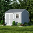 thumbnail image 3 of Little Cottage Co. 10x10 Value Workshop Shed with Operable Windows and Floor, Outdoor Wood Storage Do-It-Yourself Precut Kit, 3 of 14
