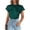 Dark Green, variant on Business Casual Tops for Women Blouses Summer Short Sleeve Ruffle Satin Work Office Attire