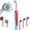 Red & Grey, variant on Electric Cleaning Brush with Power, KH6A Small Electric Grout Brush&5 Replacement Brush, Lightweight Stainless Steel Wire Brush for Grout, Tile, Corner, Kitchen, Bathroom