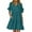 Light Blue new2, variant on qolati Summer Dresses for Women 2025 Trendy Ruffle Short Sleeve V Neck A Line Tiered Flowy Sundress Loose Casual Mini Beach Dress with Pockets