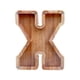 thumbnail image 2 of Lata de ahorros de madera con letras en inglés, lata de ahorros de vidrio transparente, alcancía, 2 of 6
