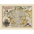 thumbnail image 2 of Ortelius 14x12 Gold Ornate Wood Framed with Double Matting Museum Art Print Titled - Germania Germany - Ortelius 1587, 2 of 4