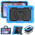 thumbnail image 4 of Samsung Galaxy Tab A7 Lite Heavy Case 8.7 Inch 2022 SM-T200/T205/T207 with Built-in Screen Protector, Dteck 3 in 1 Shockproof Bumper Full Body Drop Protection with 360° Ring Holder,Lightblue+Black, 4 of 8