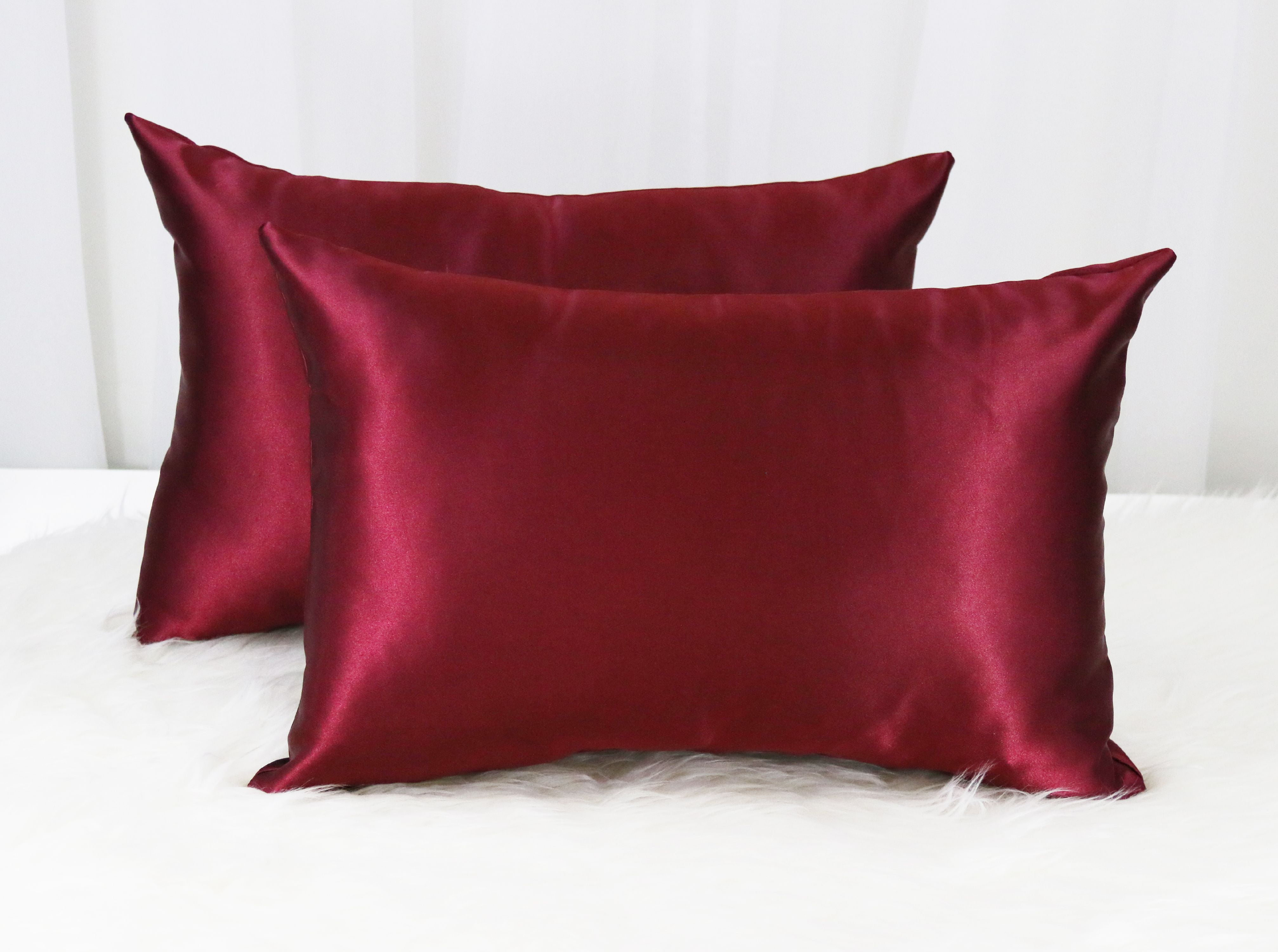 Aiking Home 2 of 12"x18" Colorful Shiny Poly Satin Throw Pillow Covers