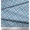 thumbnail image 3 of Soimoi Cotton Voile Fabric Diagonal Check Print Sewing Fabric Yard 42 Inch Wide, 3 of 5