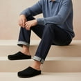 thumbnail image 5 of Cushionaire Heath Men's Genuine Suede Leather Clogs with Memory Foam Comfort, Easy Slip On Slide Slippers for Men, 5 of 27