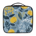 thumbnail image 3 of Makeup Train Case with Adjustable Dividers,Cosmetic Bag Portable Portability Bag Case Gifts Yellow Flowers and Leaves, 3 of 8