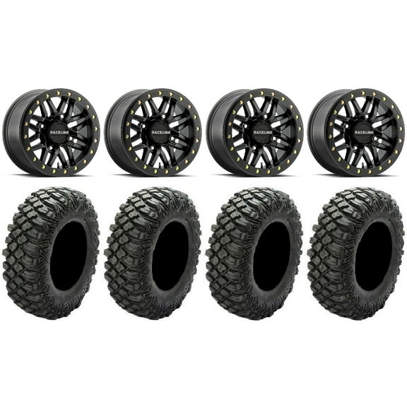 Raceline Ryno Bdlk 14" Bk Wheels 28" Crawler XR Tires Polaris RZR XP 1000 / PRO XP / Ranger XP 900/1000