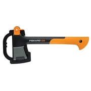Fiskars X7 Hatchet Tool, 14 Hatchet with Steel Blade for Small to Medium Sized Logs, Black and Orange