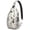Halloween Dancing Skeletons, variant on Sling Backpack,Halloween Dancing Skeletons Sling Bag with Water Bottle Holder,Waterproof Sling Bag for Men/Women with Headphone Jack for Hiking,Travel