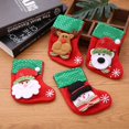 thumbnail image 4 of 2022 New Hot Cartoon Stockings Santa Elk Fabric Gift Socks Candy Lovely Bag DIY For Children Fireplace Tree Christmas Decoration, 4 of 5