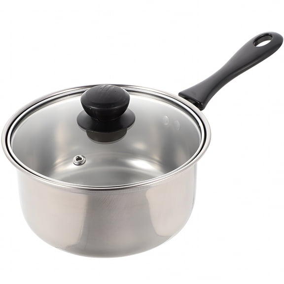 ACDANC 1 Set of Stainless Steel Milk Pot Handheld Soup Pot Stovetop Milk Pot Cooking Pot Kitchen Milk Heating Pot 11.79x7.07x3.14in