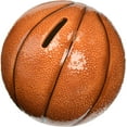 thumbnail image 4 of Ceramic Basketball Piggy Bank 4.75 Inch Kid's Room Game Room Home Decor Gift, 4 of 4