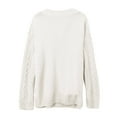 thumbnail image 3 of MKLEKYY Chandails Confortables pour Femmes, Mode Décontractée, Motif Uni, Chandail à Manches Longues en Tricot, 3 of 4
