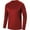Red, variant on Qiggri Men's Lightweight Quick Dry Loose Fitting Sports Fashion Long Sleeved Round Neck Shirt
