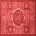 thumbnail image 1 of Ahgly Company Indoor Square Oriental Red Modern Area Rugs, 7' Square, 1 of 4