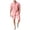 Pink, variant on ZQUUVOU Men's 2 Piece Sport Set Short Sleeve Stand Collar Top and Drawstring Waist Shorts Casual Workout Outfit Black