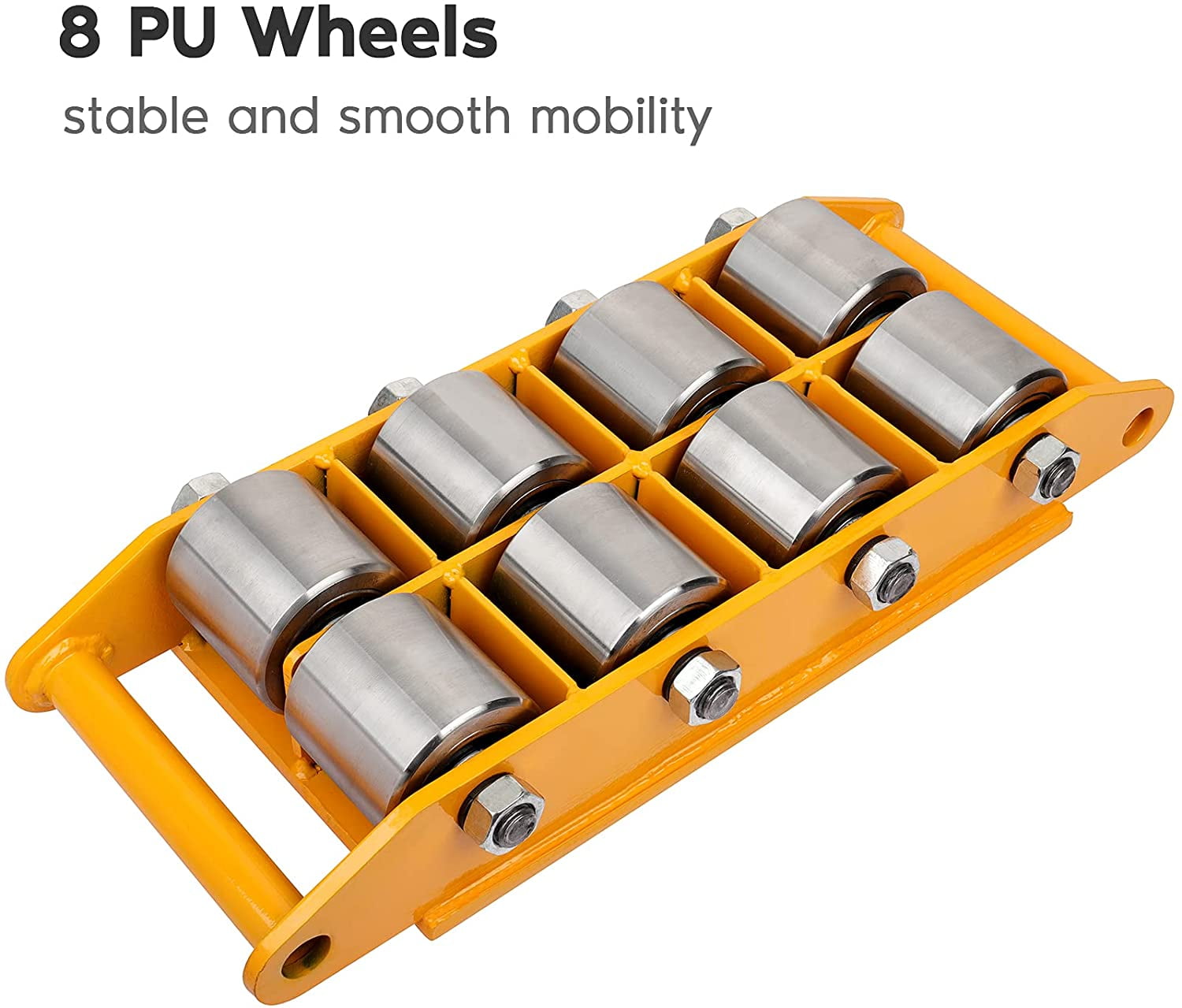 12T 26400 lbs Heavy Duty Machine Dolly Skate Machinery Roller Mover Cargo Trolley