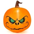 thumbnail image 2 of Costway Citrouille Gonflable Halloween 4 Pieds Grande avec Lumière LED Intégrée, 2 of 10