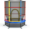 thumbnail image 1 of Gymax 55'' Trampoline for Kids Toddler Recreational Trampoline w/ Safety Enclosure Net Colorful, 1 of 10