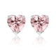 thumbnail image 1 of Aretes Tipo Botón con Turmalina Rosa Talla Corazón de 1 Quilate En Baño de Oro Blanco de 18 K sobre Plata JeenMata, 1 of 5