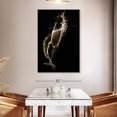 thumbnail image 3 of Elephant Stock Splashing Champagne Wall Art - Vertical Canvas Wall Art - Dining Room Wall Decor - Food And Drink Canvas - Black And Gold Decor - 34" x 51", 3 of 8
