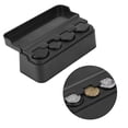 thumbnail image 3 of Universal Car Interior Plastic Coin Storage Box Holder Change Container Compact Organize Dashboard  Black, 3 of 8