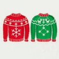 thumbnail image 2 of Linum Home Textiles Christmas Sweaters Embroidered Luxury 100% Turkish Cotton Hand Towels (Set of 2), 2 of 3