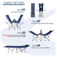 thumbnail image 4 of SONGMY Cot, Camping Cot with Thick Pad,Cots for Sleeping,Camping Bed Folding Cot 450LBS(Max Load) Comfortable Double Layer Heavy Duty with Carry Bag for Office/Home Nap,Outdoor Travel, 4 of 7