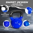 thumbnail image 3 of Yes4All 55 Pound Kettlebell, Single Vinyl Coated Cast Iron Weight for Home Gym, Blue, 3 of 7