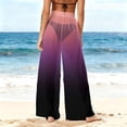 thumbnail image 7 of AHTJRT Women's Swimsuit Pants Summer Beachwear Pool Full-Length Coverup Bottoms Elastic Waist Sheer Mesh Chiffon Trousers UPF50+ Sun Protection Bottoms Multicolor#46 L, 7 of 7