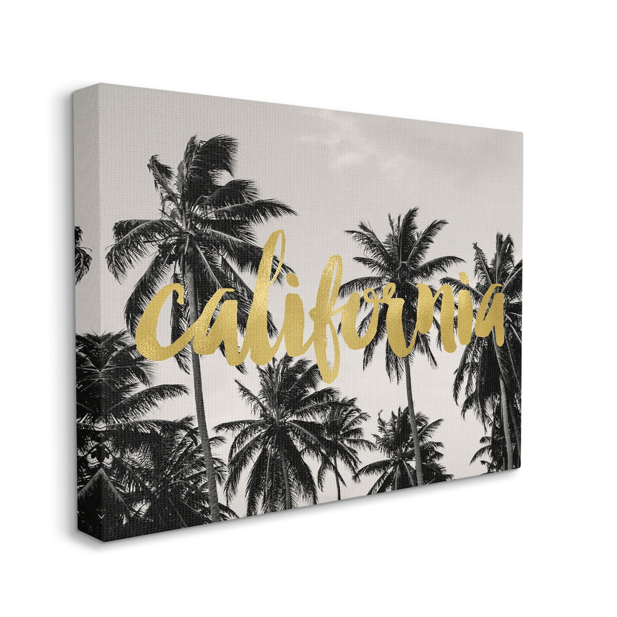 Stupell Industries Glam Typography Tropical Tree Foliage Canvas Wall Art, 30 x 24, Design by Amy Brinkman