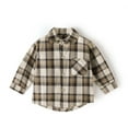 thumbnail image 2 of Mikilon Fashion Boys Plaid Shirts Casual Long Sleeve Button Shirts Spring and Fall Versatile Thicken Shirts ,Size 3-10 Years, 2 of 3