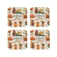 thumbnail image 2 of Balery 4 Pcs Autumn In The Forestleather Coasters Set, Drink Table Cup Coasters For Living Room Kitchen Coffee Decor, 2 of 9