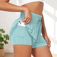 thumbnail image 2 of WAYUTE Shorts for Women High Waisted Yoga Running Gym Athletic Solid Color Workout Shorts with Pockets Stretchy for Summer Casual Outdoor, 2 of 6