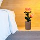 thumbnail image 4 of Lámpara de escritorio con forma de flor, funciona con pilas, bonita luz de noche, lámpara de mesita de noche, ambiente Rosa, 4 of 6