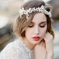 thumbnail image 4 of Joyas de de Perla Diadema de de imitación Tiara, 4 of 6