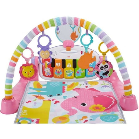Fisher-Price - Deluxe Kick & Play Piano Gym - Pink/Yellow/White