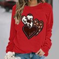 thumbnail image 3 of Uootdi Heart Printed Sweatshirts for Women Funny Love Heart Letter Print Graphic Long Sleeve Shirts Crewneck Pullover Top Holiday Pullover Outfits Gift, 3 of 6