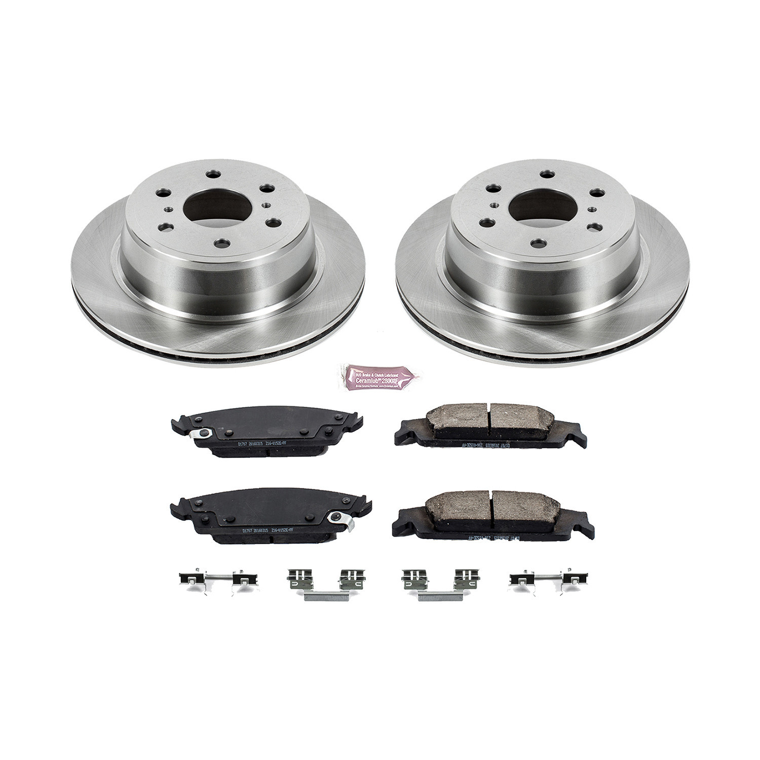 Power Stop Rear Stock Replacement Brake Pad and Rotor Kit KOE6562