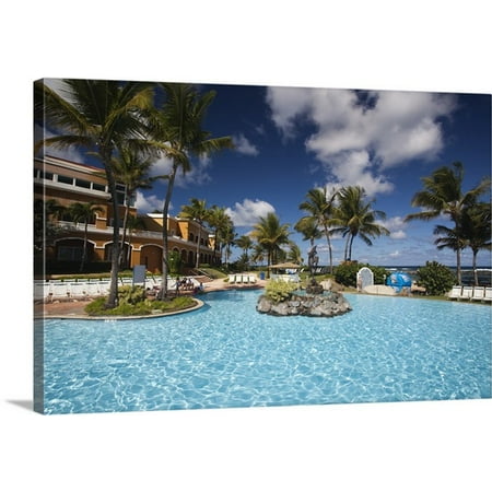 Double Tree Hotel Suites - Great BIG Canvas Walter Bibikow Premium Thick-Wrap Canvas entitled Puerto Rico, North Coast, Dorado, Embassy Suites Resort Hotel