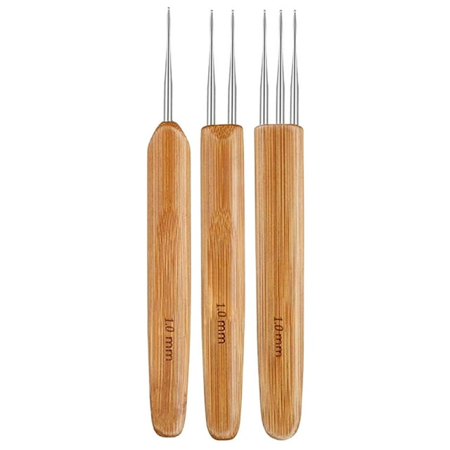 Ramiter Braid Crochet Hair Extension Crochet Wool Crochet 0.5mm0.75mm Braid Handle Crochet Tool Set Knitting compatible with Machines 40 Needle