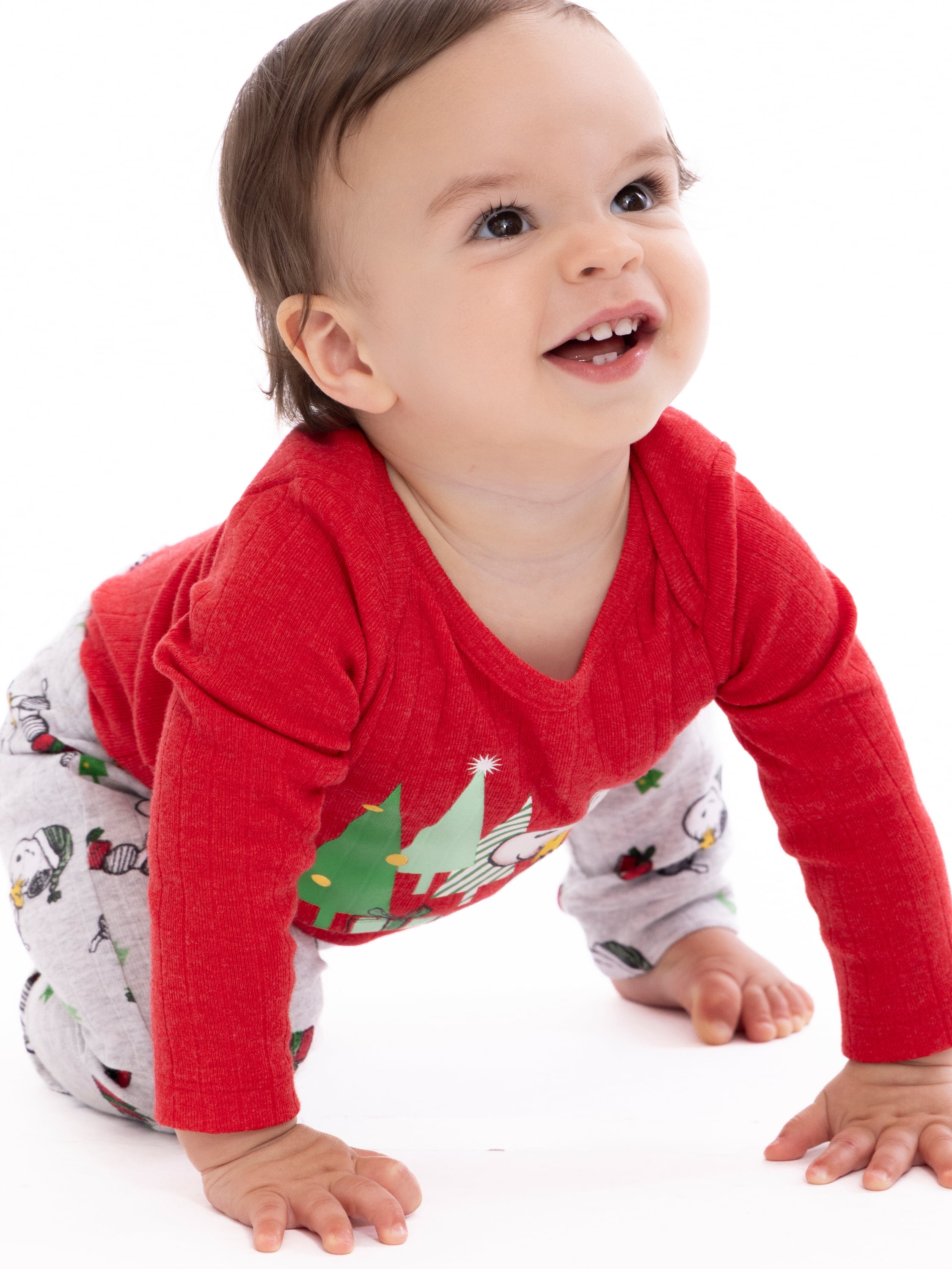 Snoopy Baby Boys Christmas Graphic Bodysuit and Jogger Pants Set, 2-Piece, Sizes 0M-12M