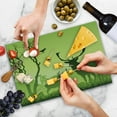 thumbnail image 4 of Antlers Cutting Board, Male Deer on a Meadow with Trees and Crow Bird Woodland Mist Rural Green Country Print, Decorative Tempered Glass Cutting and Serving Board, Large Size, Green, by Ambesonne, 4 of 5