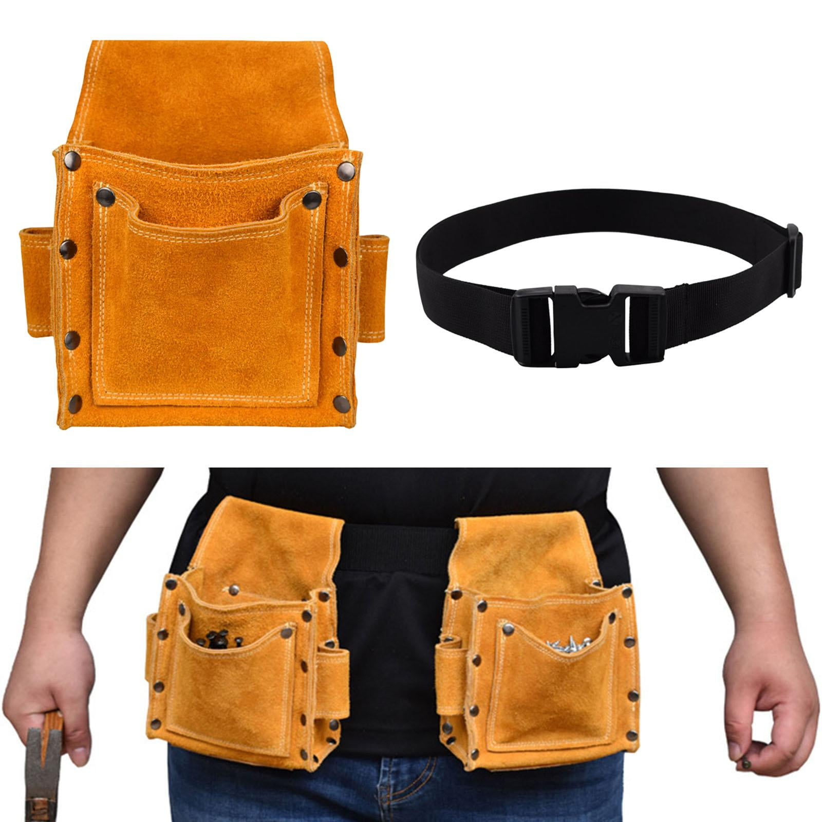 koolsoo Faux Leather Tool Belt Bag Holder Vintage Waist Pack Pouch