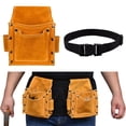 thumbnail image 3 of Bolsa de cinturón de herramientas DYNWAVEMX de material cuero de imitación Paquete de cintura, 3 of 8